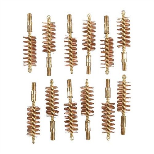 Consigue un rendimiento óptimo con el Dozen Pack Bronze Pistol Brushes de 44/45 Caliber, ideales para mantener tus armas limpias y en excelente estado.