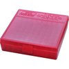 MTM CASE-GARD FLIP TOP PISTOL AMMO BOX 9MM-380 ACP 100 ROUND RED