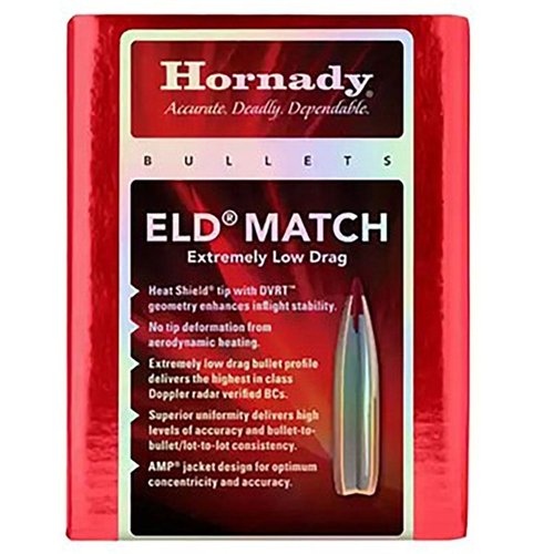 Los proyectiles ELD® Match de Hornady ofrecen una precisión superior y consistencia extrema, con puntas Heat Shield® que mantienen la forma perfecta para un rendimiento óptimo.