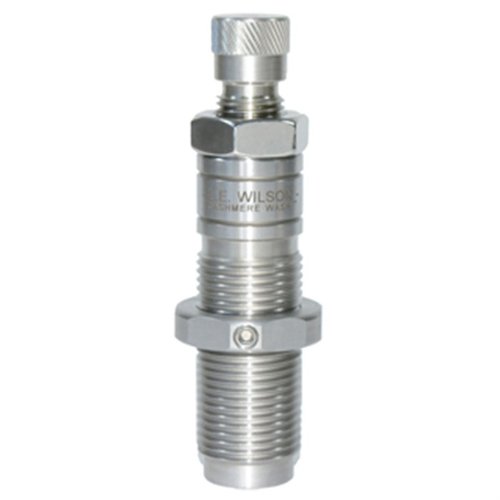 Con el Bushing Full Length Sizing Die de L.E. Wilson, puedes ajustar la tensión del cuello y dimensionar el cuerpo de la funda, todo con precisión y durabilidad.