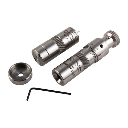 El kit de dies de cuello de bushing L.E. Wilson te permite ajustar la tensión del proyectil con precisión y es ideal para usar con un mallet o prensa de árbol.