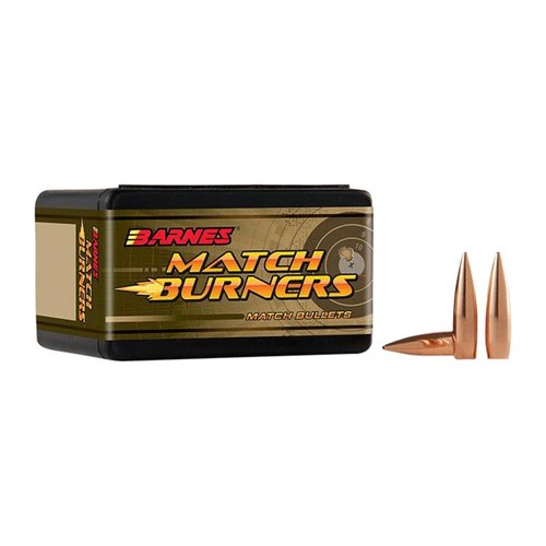 Las balas Barnes Match Burner 6mm ofrecen precisión y asequibilidad, ideales para competiciones y plinking, con un rendimiento excepcional en cada disparo.