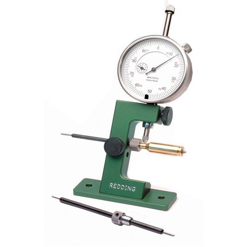 El Redding Case Neck Gauge te ayuda a clasificar rápidamente los cartuchos por concentricidad, con un indicador preciso para una recarga de precisión.