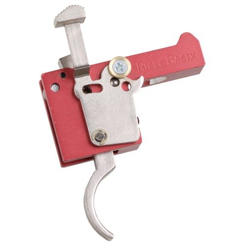 El gatillo WTHBY-V de Rifle Basix es fácil de instalar, ofrece un tirón ligero y preciso, ideal para mejorar tu precisión en el tiro y compatible con Weatherby y Howa.
