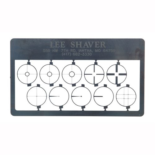 El POST & APERATURE CARD de LEE SHAVER es ideal para tiradores de siluetas, con cruces y aperturas delgadas que no ocultan el objetivo a 500 metros.