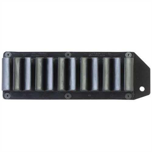 El SIDE SADDLE SHELL HOLDER de LYMAN se monta fácilmente en tu Remington 870/1100/1187, permitiéndote cargar 6 cartuchos extra para recargas rápidas.