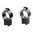 TALLEY 1" HIGH (0.60") 11MM CZ RINGS, BLACK