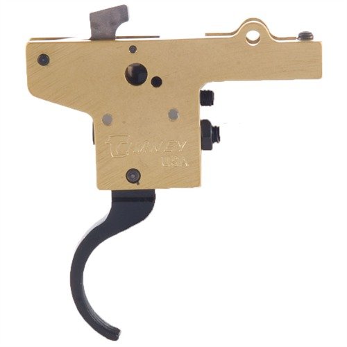 Los FEATHERWEIGHT TRIGGERS de TIMNEY ofrecen un disparo limpio y ajustable (1.5 - 4 lb), sin seguridad, perfectos para mejorar tu precisión en el tiro.