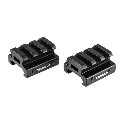 El riser mount Picatinny de ½” de TruGlo es fácil de instalar, ideal para AR-15, y permite montar scopes o red dots con mayor comodidad y flexibilidad.