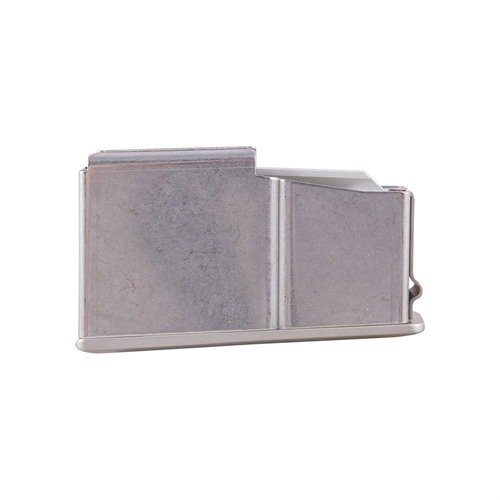 El cargador SAKO 85 .308 de 5 rondas en acero inoxidable plateado es perfecto para tu rifle Sako, ofreciendo durabilidad y rendimiento confiable en cada disparo.