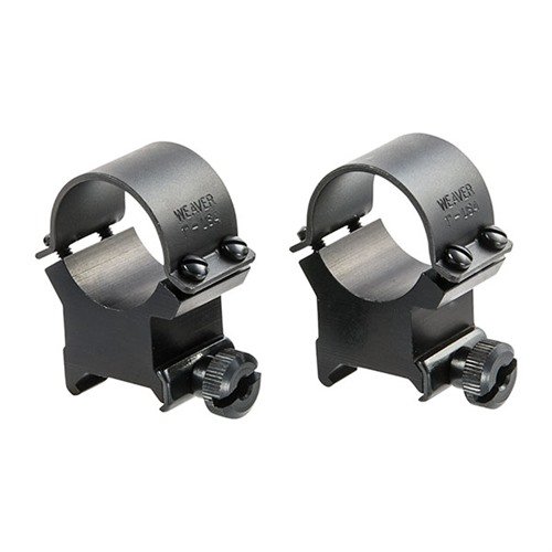Los SURE-GRIP RINGS de WEAVER ofrecen un agarre fuerte y uniforme, con un diseño de 4 tornillos que asegura la retícula y facilita la instalación del visor.