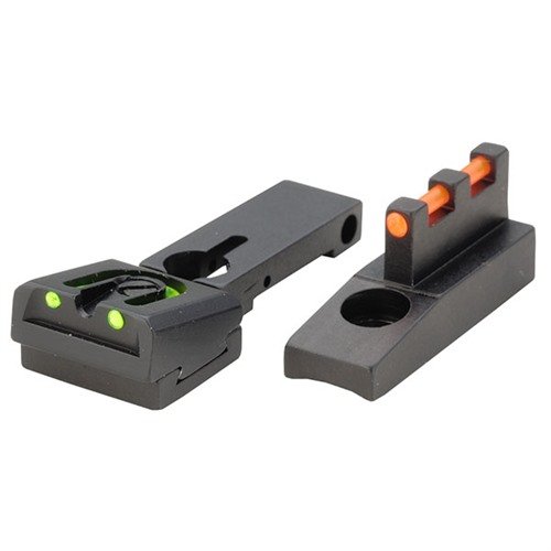 Las miras BROWNING BUCKMARK Fire Sight ofrecen una visibilidad excepcional con su diseño de fibra óptica, ajustables y perfectas para tu pistolera Buckmark.