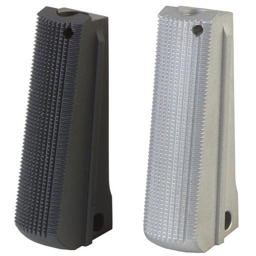 El Mainspring Housing V-Grip de Wilson Combat te ofrece un agarre alto y firme, con un diseño completamente mecanizado y checkered para un control óptimo.