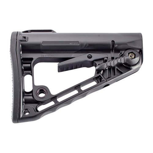 El Rogers Super-Stoc™ es el culatín más estable y ligero, con sistema Cam-Lock, que se adapta a tubos Mil-Spec y comerciales. ¡Sin juego y ultra resistente!